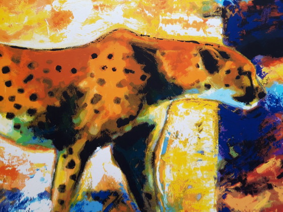 Image 1 of Carlos Blaaker cheetak zeefdruk