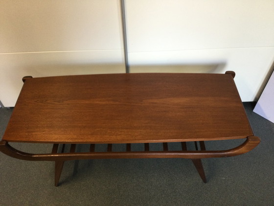 Image 1 of Vintage Teakhouten Salontafel met omkeerbaar blad