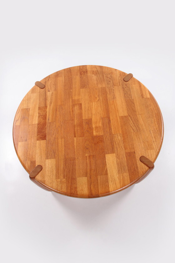 Image 1 of Deense Masieve Teakhouten design salontafel van Niels Bach,1970s