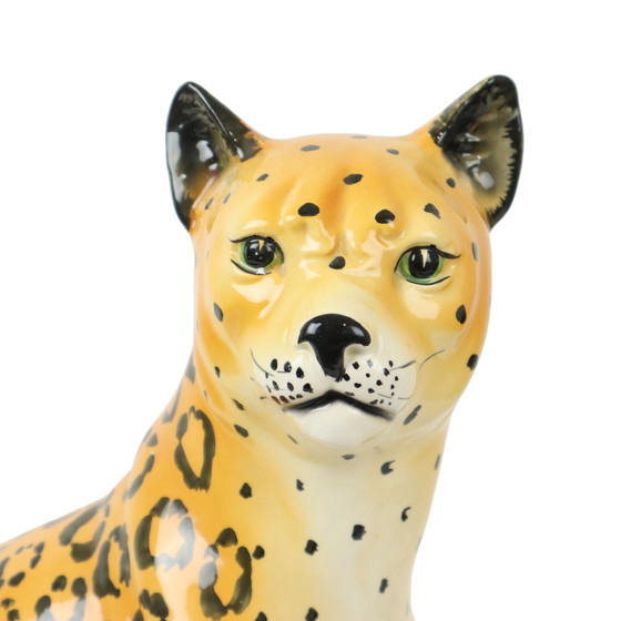 Image 1 of Keramisch Luipaard Cheetah Beeld