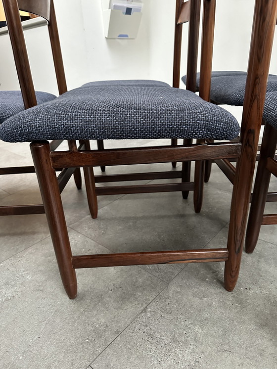 Image 1 of 6x Mid Century Palissander stoelen