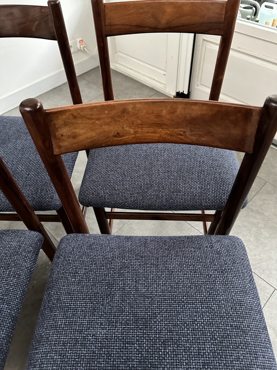 Image 1 of 6x Mid Century Palissander stoelen