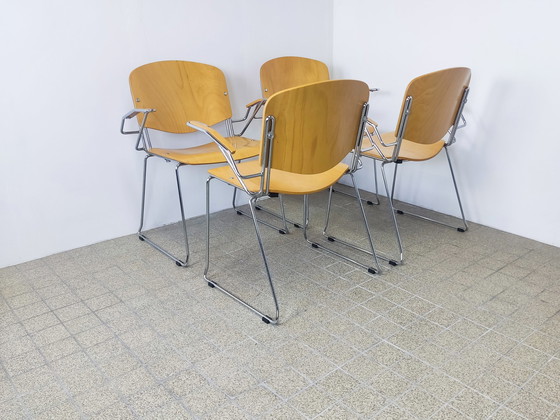 Image 1 of 4x Vintage eetkamerstoel