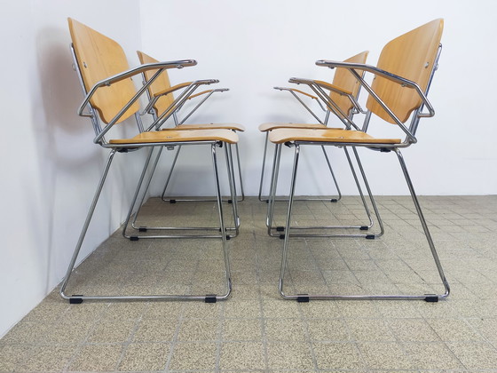 Image 1 of 4x Vintage eetkamerstoel