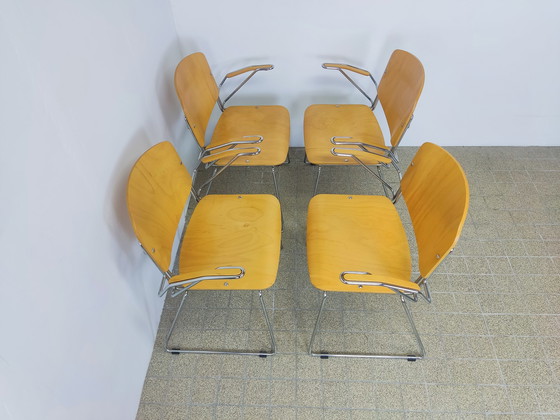 Image 1 of 4x Vintage eetkamerstoel