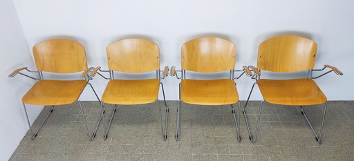 4x Vintage eetkamerstoel