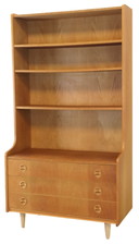 Hoge boekenkast 'Ringkobing' Deens vintage