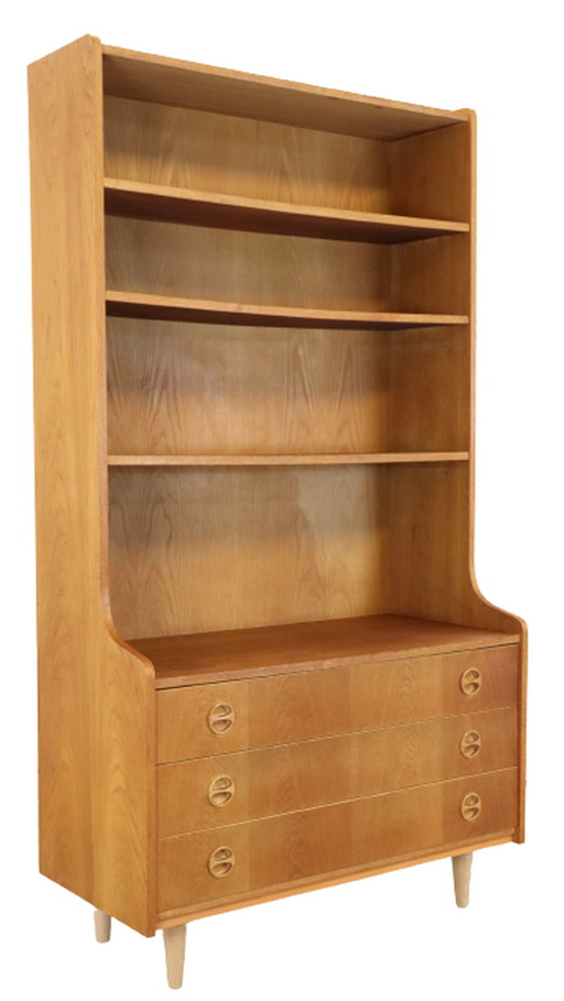 Hoge boekenkast 'Ringkobing' Deens vintage