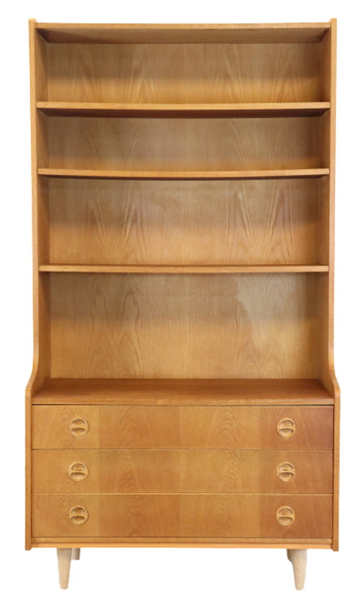 Hoge boekenkast 'Ringkobing' Deens vintage