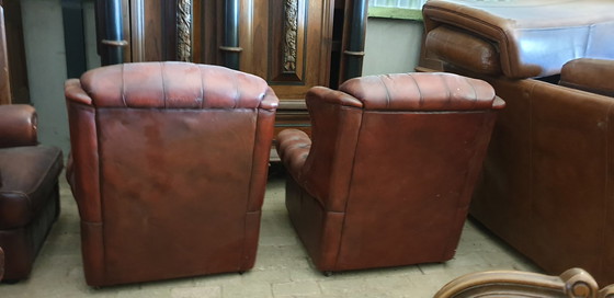 Image 1 of 2 vintage chesterfield fauteuils