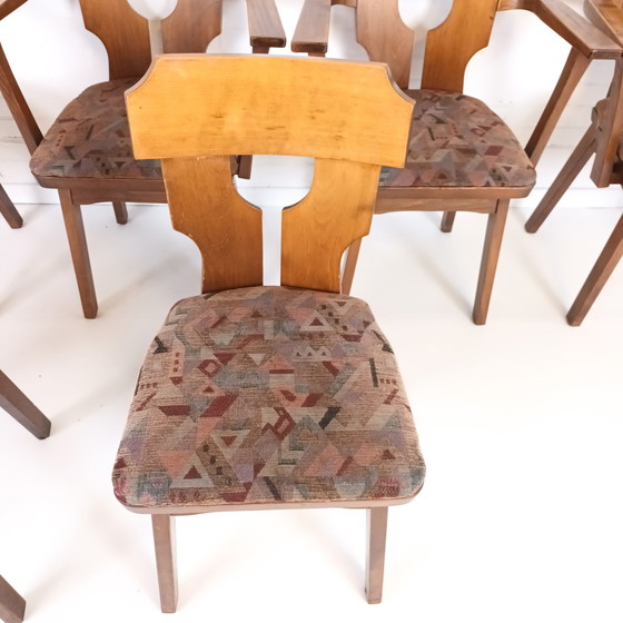 Image 1 of 7x vintage brutalist stoel