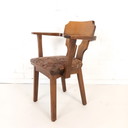 7x vintage brutalist stoel
