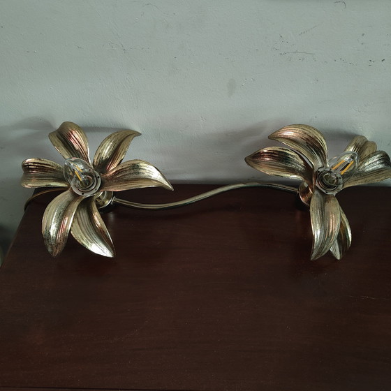 Image 1 of Vintage messing wandlamp