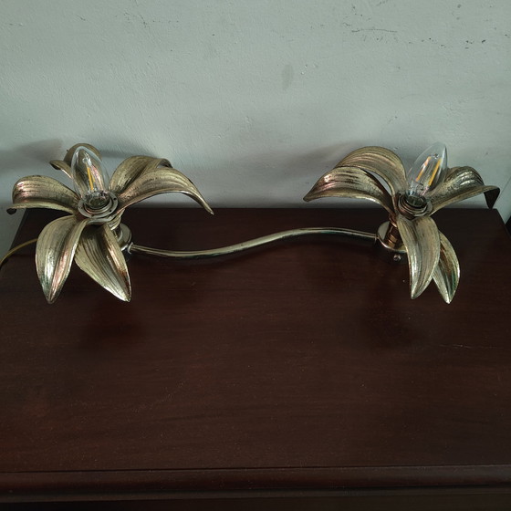 Image 1 of Vintage messing wandlamp