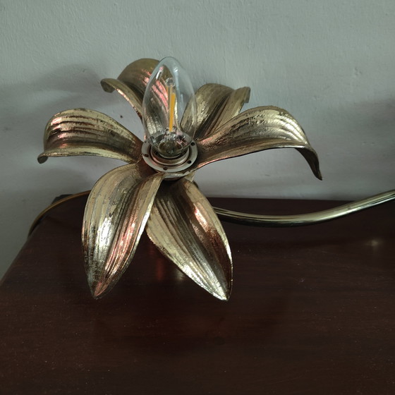 Image 1 of Vintage messing wandlamp