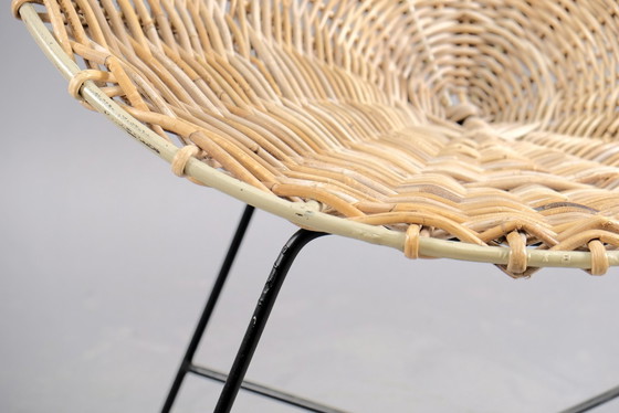 Image 1 of Rotan loungestoel Mid-Century , jaren 60