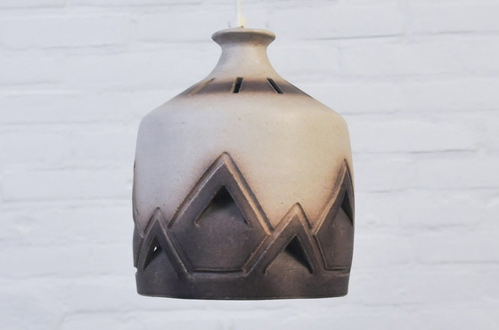 Image 1 of Axella paarse aardewerk hanglamp