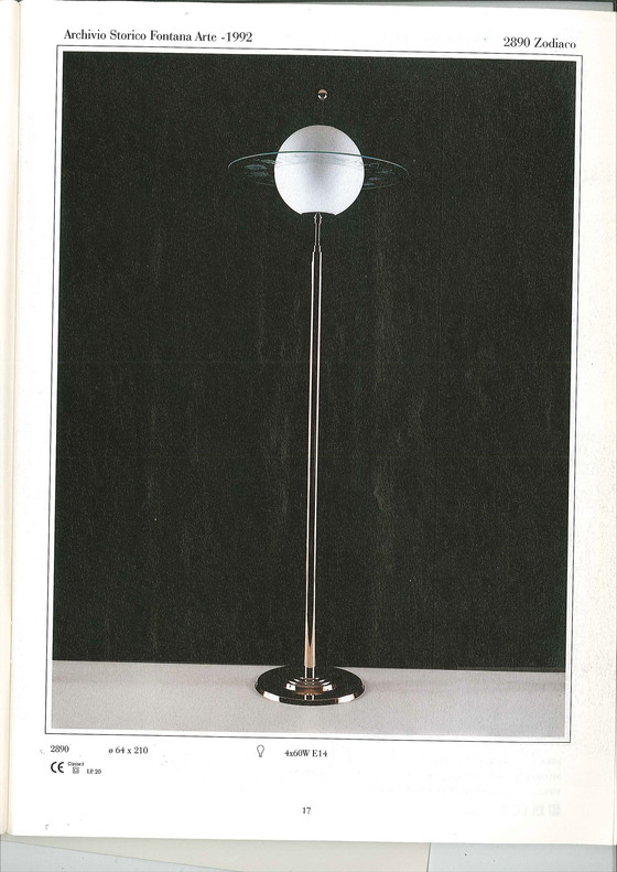 Image 1 of Fontana Arte Zodiaco vloerlamp Design door Pietro Chiesa