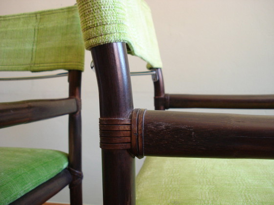 Image 1 of 2x vintage rotan safaristoelen