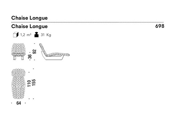 Image 1 of Moroso Biknit by Patricia Urquiola chaise