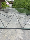 Vintage glazen salontafel
