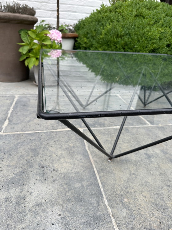 Image 1 of Vintage glazen salontafel