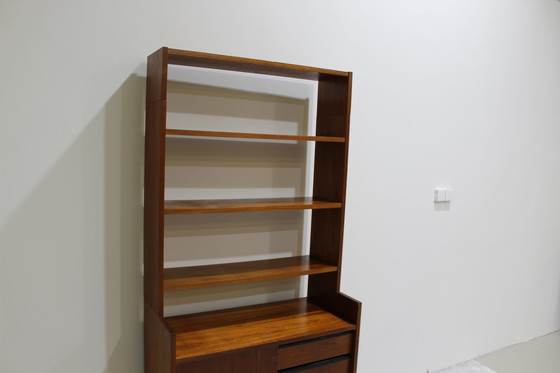 Image 1 of Vintage highboard Poul Cadovius voor KLM - jaren '60, teak