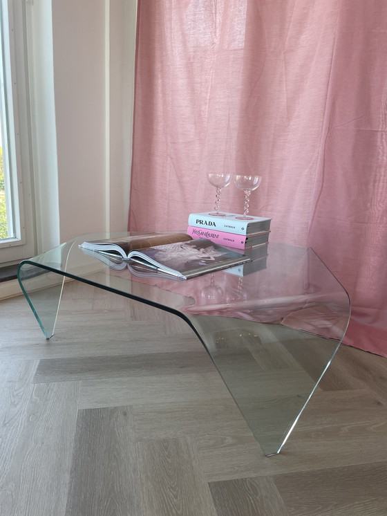 Image 1 of Fiam Italia waterfall edge glazen salontafel