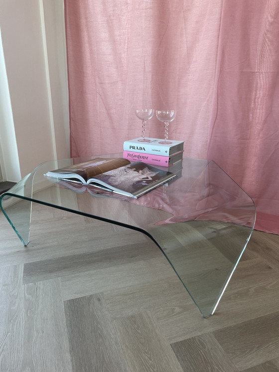 Image 1 of Fiam Italia waterfall edge glazen salontafel