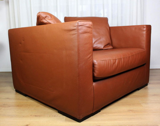 Image 1 of Loveseat van Casamilano. Bruin/cognac, leer. Ontwerp: Paola Navona, serie: Pillopipe