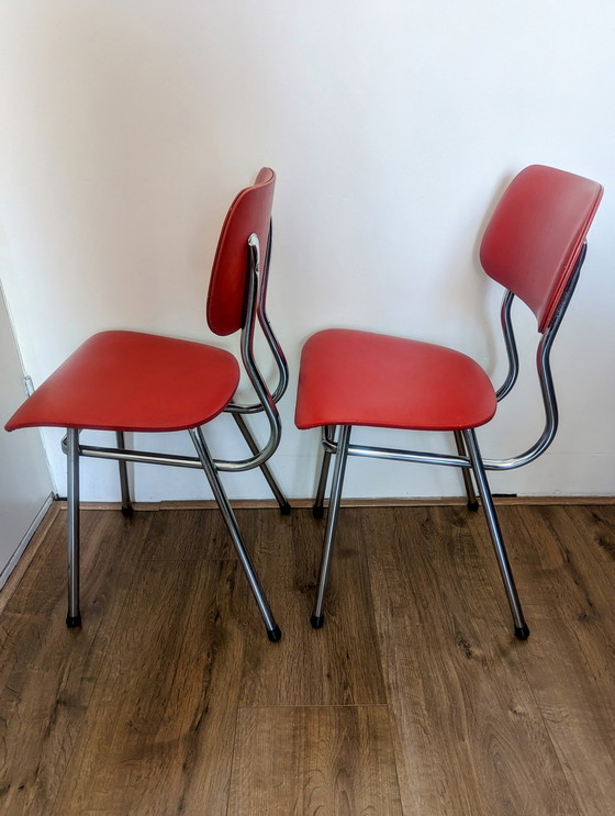 Image 1 of 2x Vintage Brabantia stoelen