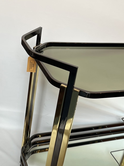 Vintage barcart goud gun metal kleur art deco stijl