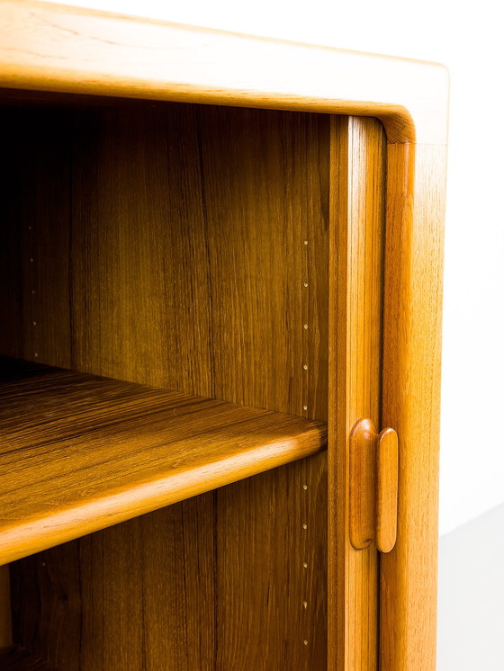 Image 1 of Deens teakhouten Dressoirs met jaloeziedeuren van CFC Silkeborg, jaren 80