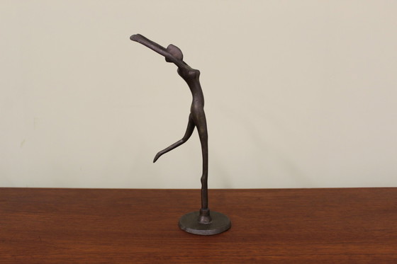 Image 1 of Vintage bronzen beeldje ballerina 2/6