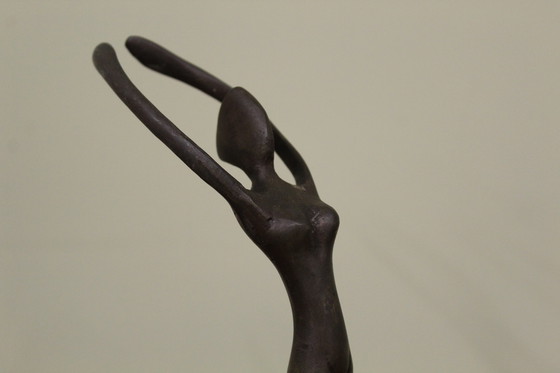 Image 1 of Vintage bronzen beeldje ballerina 2/6