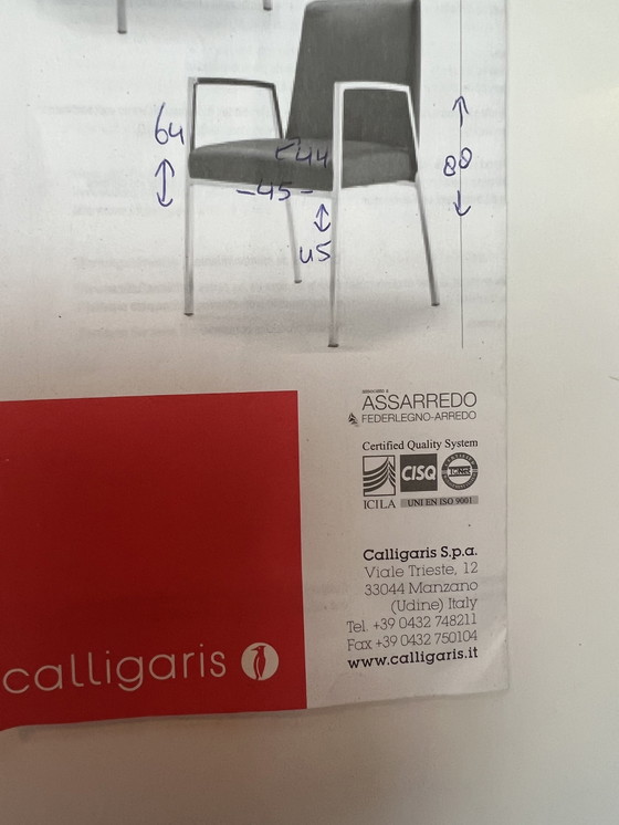 Image 1 of 4x Calligaris design eetkamerstoelen