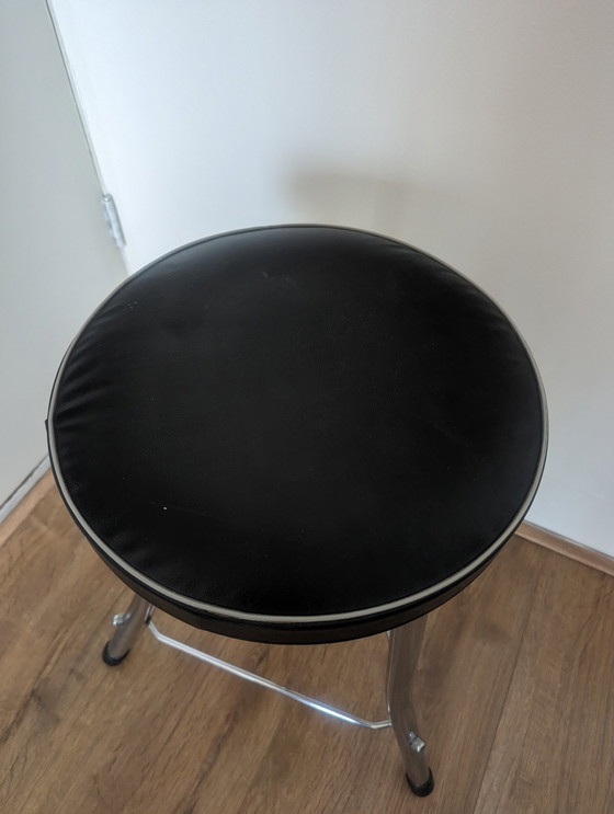 Image 1 of Vintage Brabantia krukje zwart leer