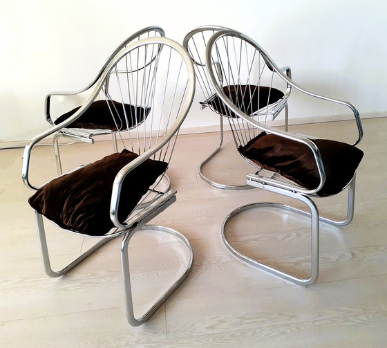 Image 1 of 4x Italian design eetkamerstoelen