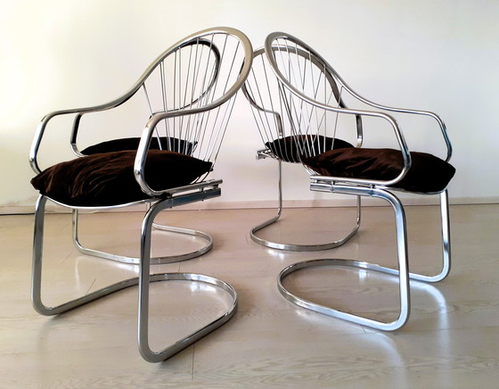 Image 1 of 4x Italian design eetkamerstoelen