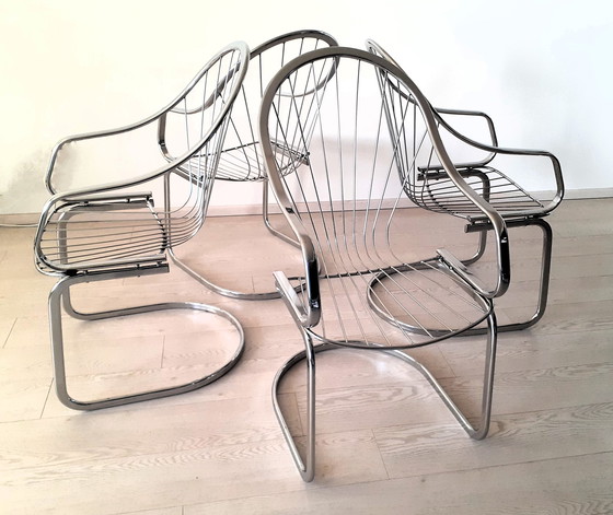 Image 1 of 4x Italian design eetkamerstoelen