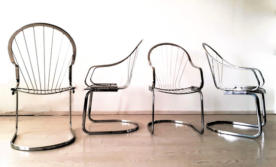 Image 1 of 4x Italian design eetkamerstoelen