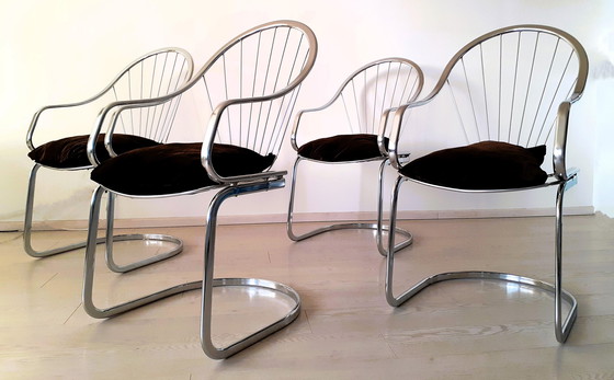 Image 1 of 4x Italian design eetkamerstoelen