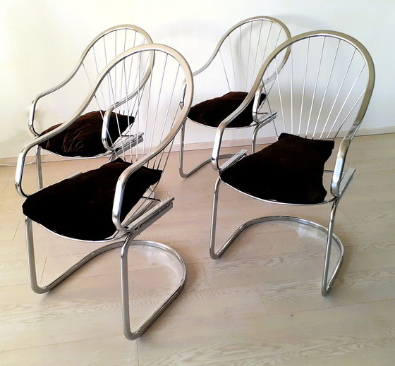 Image 1 of 4x Italian design eetkamerstoelen