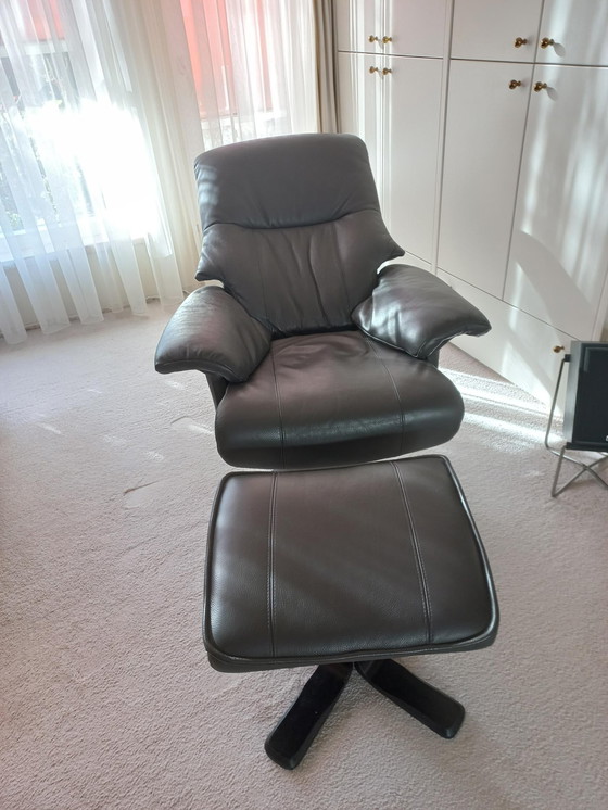 Image 1 of Hjort Knudsen relaxfauteuil met voetenbankje