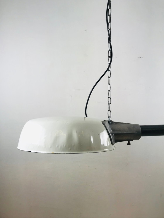 Image 1 of Franse vintage emaille hanglamp