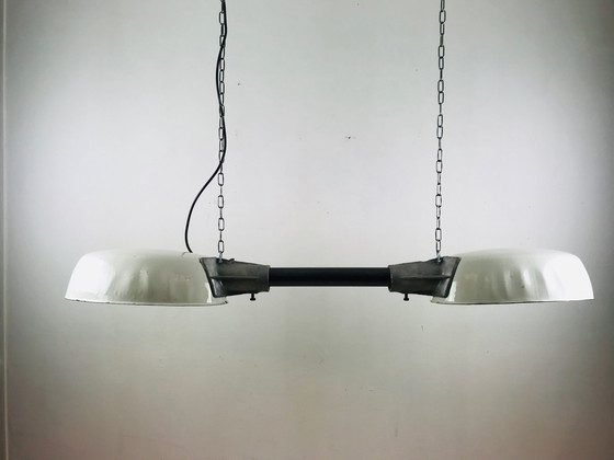 Image 1 of Franse vintage emaille hanglamp