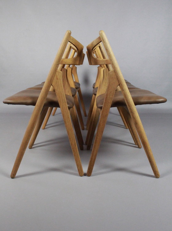 Image 1 of 6x Carl Hansen & Son CH29 stoelen van Hans J Wegner