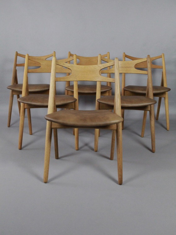 Image 1 of 6x Carl Hansen & Son CH29 stoelen van Hans J Wegner