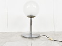 Italiaanse tafellamp van glas en chroom, jaren 60
