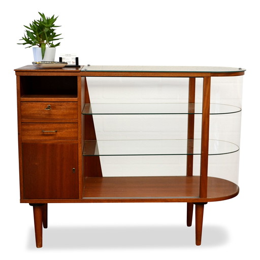 Vintage Deens design teak toonbank